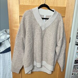 Lululemon Beige V-Neck Sweater